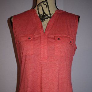 Peach Sleeveless Blouse